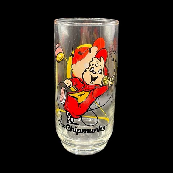 Vintage Alvin & The Chipmunks & Chipettes Drinking Glasses Set of 4 - 1980s - Picture 4 of 10